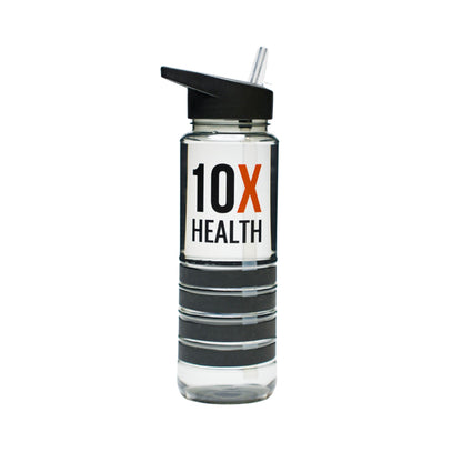 10X Health Water Bottle Black