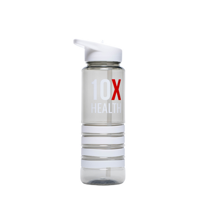10X Health Water Bottle White
